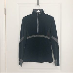 Lululemon Black and Grey 3/4 Zip Pullover.
